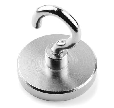 Permanentmagnet med fästhake Neodymium N38 63x10mm