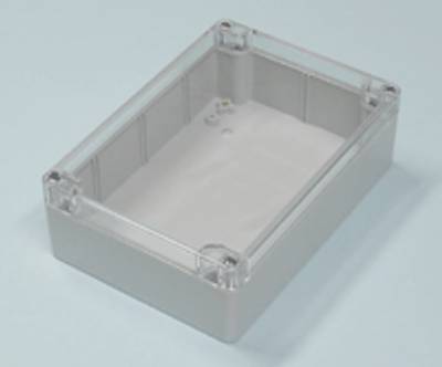 Plastlåda 171x121x55mm grått/klart lock IP65