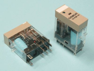 Effektrelä 2-växlande kontakter 12Vdc 5A/250Vac (G2R-2-SN-12VDC)