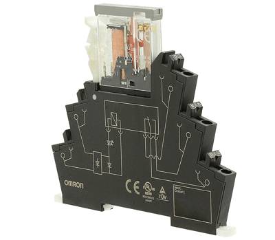 Styrrelä för DIN-skena 24Vac/dc/250Vac 6A