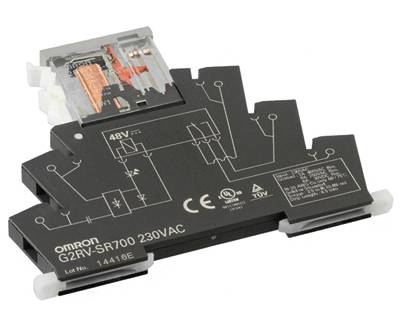 Styrrelä för DIN-skena 230Vac/250Vac 6A