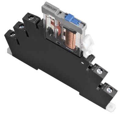 Styrrelä för DIN-skena 24Vac/dc/250Vac 6A