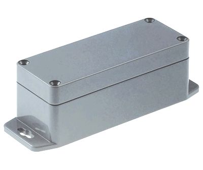 Plastkapsling med monteringsvinklar 90x35x35mm grå IP65