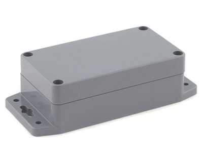 Plastfodral med monteringsvinklar 115x65x40mm grå IP65