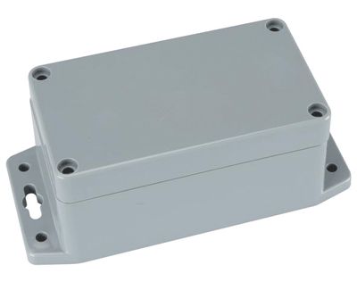 Plastfodral med monteringsvinklar 115x65x55mm grå IP65