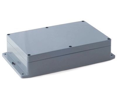 Plastlåda med monteringsvinklar 222x146x55mm grå IP65