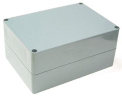Plastlåda 171x121x80mm grå IP65