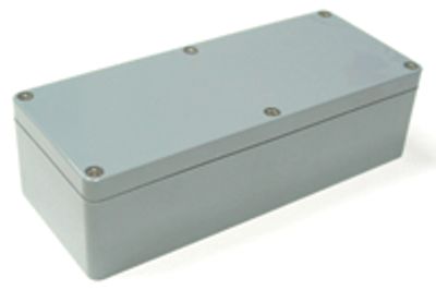 Plastlåda 195x80x55mm grå IP65