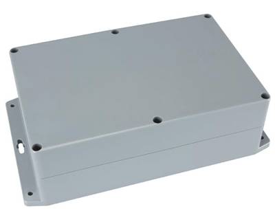 Plastlåda med monteringsvinklar 222x146x75mm grå IP65