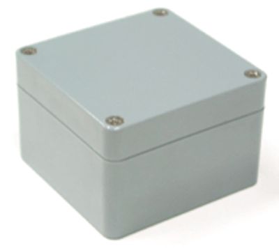 Plastlåda 82x80x55mm grå IP65