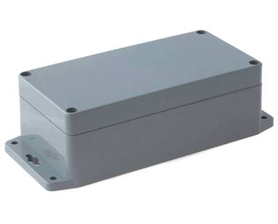 Plastlåda med monteringsvinklar 160x80x55mm grå IP65