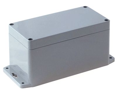 Plastfodral med monteringsvinklar 160x80x85mm grå IP65