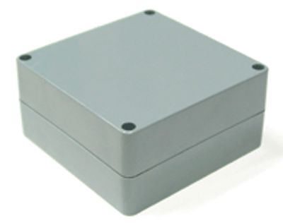 Plastlåda 120x120x60mm grå IP65