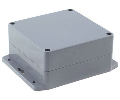 Plastlåda med monteringsvinklar 120x120x60mm grå IP65