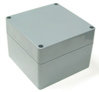 Plastlåda 120x120x90mm grå IP65