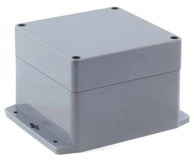 Plastlåda med monteringsvinklar 120x120x90mm grå IP65