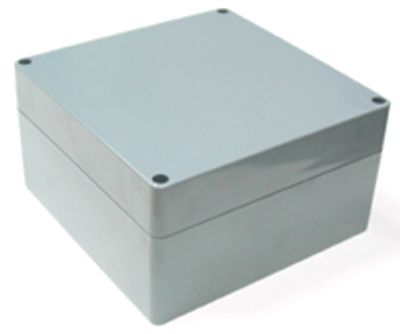 Plastlåda 160x160x90mm grå IP65
