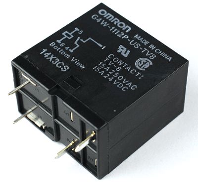 Kretskortrelä 1 slutande kontakt 24Vdc 15A/250Vac (G4W-1112P-US-TV8 24VDC)