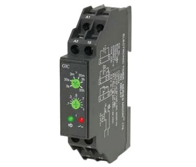 Dragbromsrelä för DIN-skena 12Vdc