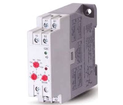 Multifunktionell tidsrelä med halvledarrele för DIN-skena 110-240Vac