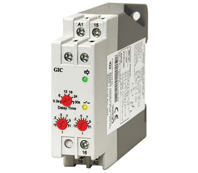 Multifunktionell tidsrelä för DIN-skena 24-240Vac/dc