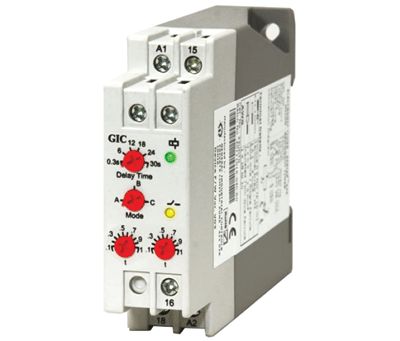 Arbets-/pausrelä för DIN-skena 24-240Vac/dc