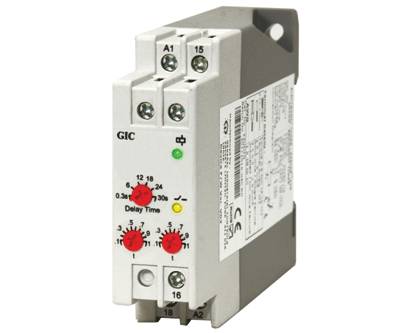 Dragfördröjningsrelä för DIN-skena 24-240Vac/dc