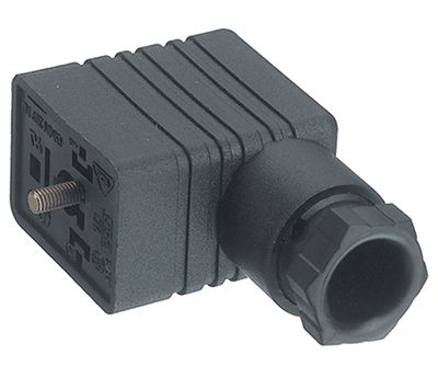 Ventilkontakt B-serien 2+1-polig PG9 svart (932987-100)