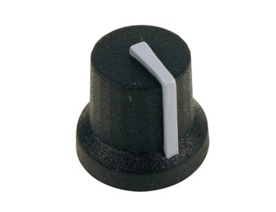 Plastknopp 6mm/16mm svart/grå