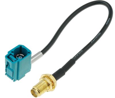 GPS-adapterkabel FAKRA-kontakt hona/SMA-kontakt hona 50 ohm 0,10 m