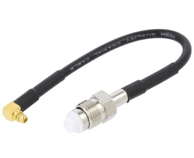 Anslutningskabel MMCX-hane/FME-hona 50 ohm 10 cm *