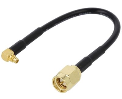 Anslutningskabel MMCX-hane/SMA-hane 50 ohm 10 cm
