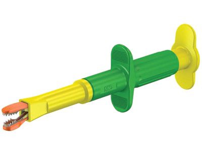 Mätspets 4 mm för säkerhetsbanankontakt Cat III 1000V gulgrön (66.9121-20)