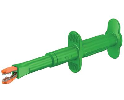 Mätspets 4 mm för säkerhetsbanankontakt Cat III 1000V grön (66.9121-25)