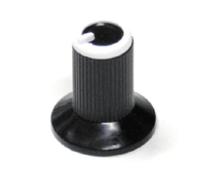 Plastknopp 6mm/17,8mm svart/vit