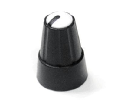 Plastknopp 6mm/13mm svart/vit