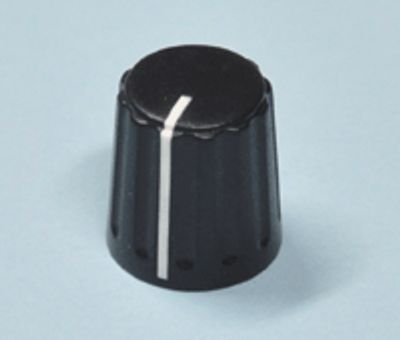 Plastknopp 6mm/15,5mm svart