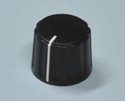 Plastknopp 6mm/21,5mm svart