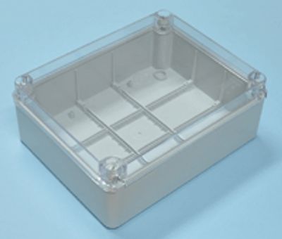 Installationsbox IP56 240x190x90mm grå/transparent