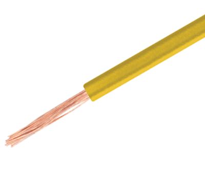 Anslutningskabel halogenfri (LSZH) 1,0mm² gul 100m/rulle
