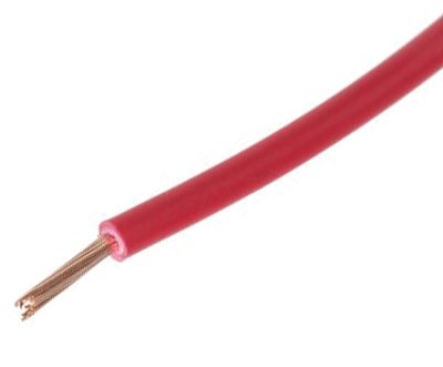 Anslutningskabel halogenfri (LSZH) 0,75mm² röd 100m/rulle