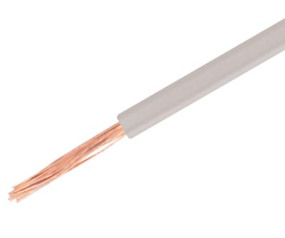 Anslutningskabel halogenfri (LSZH) 0,5mm² vit 100m/rulle