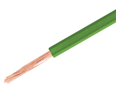 Anslutningskabel halogenfri (LSZH) 0,5mm² grön 100m/rulle