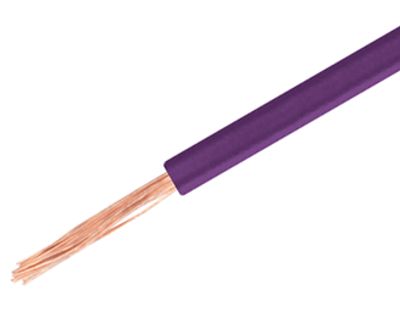 Anslutningskabel halogenfri (LSZH) 1,0mm² lila 100m/rulle
