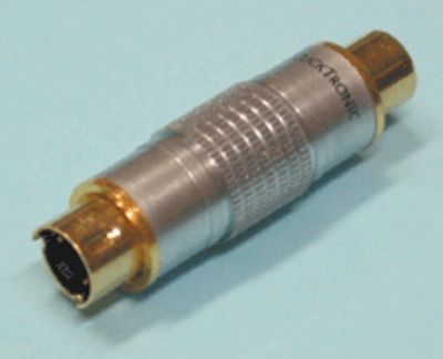 Förgylld adapter, S-video/kompositvideo *