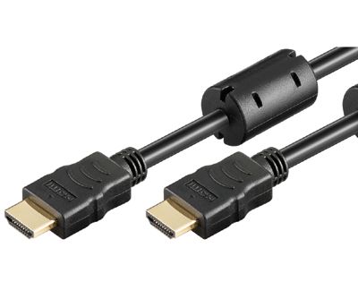 HDMI-anslutningskabel 4K Ultra-HD Ethernet/3D svart 3m