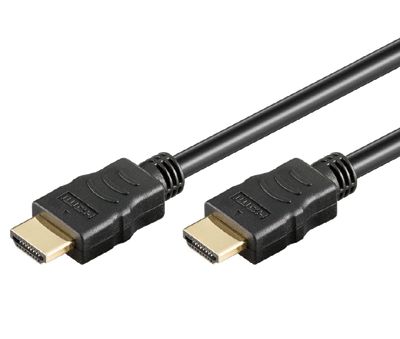 HDMI-anslutningskabel 4K Ultra-HD Ethernet/3D svart 0,5m