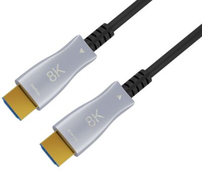 Optisk HDMI-anslutningskabel 8K Ultra-HD Ethernet/3D svart 20m !