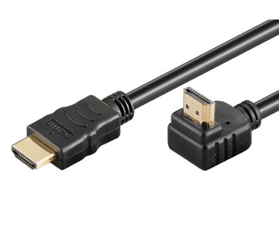 HDMI-anslutningskabel 4K Ultra-HD Ethernet/3D vinkel/90° 5m *