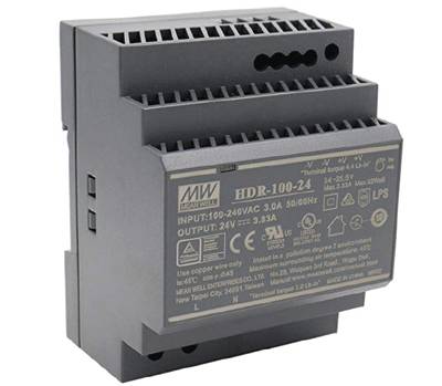 Strömkälla för hakmaskin DIN-skena 24Vdc 3,83A 92W (HDR-100-24)